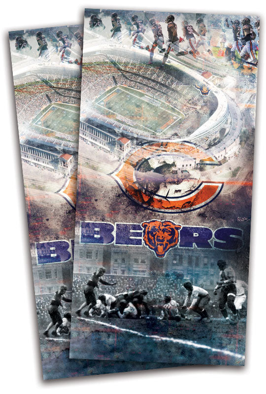 Chicago Bears Version 4 Cornhole Wraps - Set of 2 - Custom