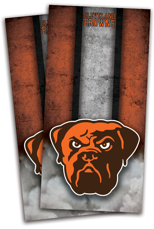 Cleveland Browns Version 2 Cornhole Wraps - Set of 2